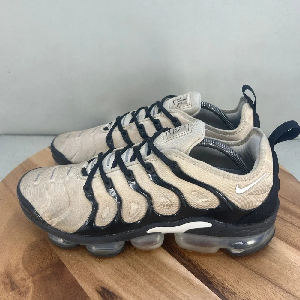 Nike Air VaporMax Plus Mens Shoes Hemp Black White DX3720-200 Size 11